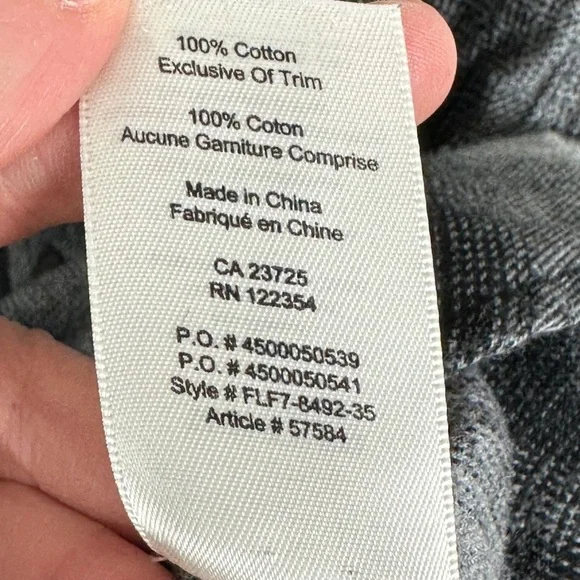 Aritzia Wilfred Free Black Grey Long‎ Sleeve Cotton Shirtdress Size XXS Dress - Picture 6 of 9